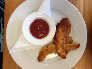 Chicken fingers from the kids menu