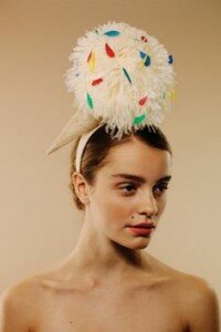 Pom pom ice cream hat