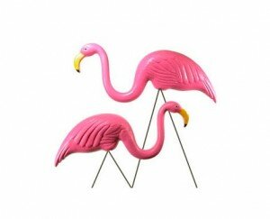 Pink garden flamingos. Image from GrabOne