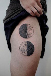 Moon tattoo