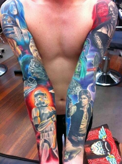 Starwars tattoo sleeves