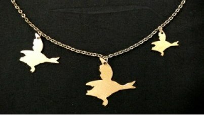 Brass ducks necklace, Toggle