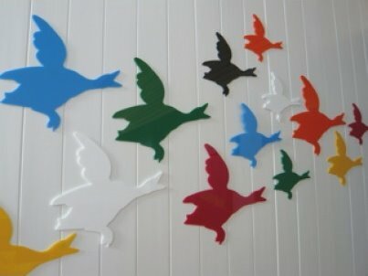 Acrylic wall ducks, Toggle